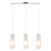 Pendant Ceiling Light 3 Way White Chrome Effect Glass Shades IP20 (Dia)110mm - Image 3