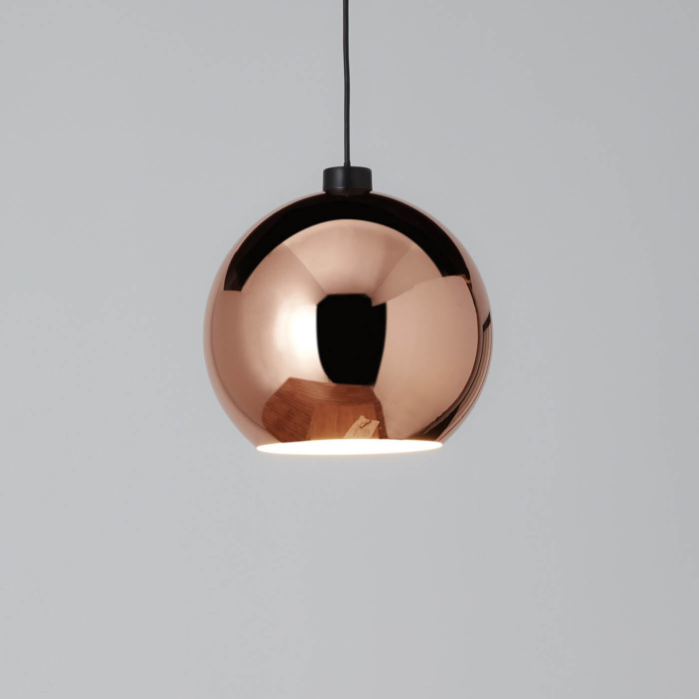 Pendant Light Shade Dome Metal Copper Effect Modern Industrial (D)28cm - Image 1