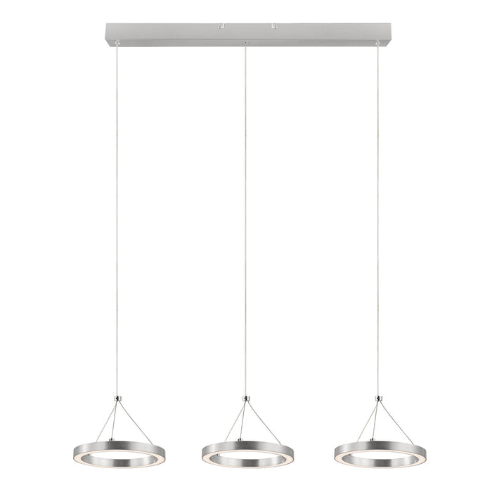 Ceiling Light Chrome 3 Way Indoor Contemporary Pendant Warm White 2300lm LED 36W - Image 3