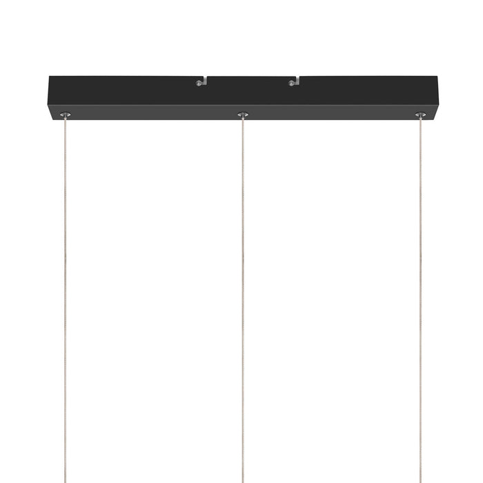 LED Pendant Ceiling Light Matt Black 3 Way Hanging Adjustable Dining (Dia)50cm - Image 4