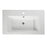 Bathroom Sink Basin Matt White Resin Rectangular Wall Mounted Modern (W)80cm - Image 3