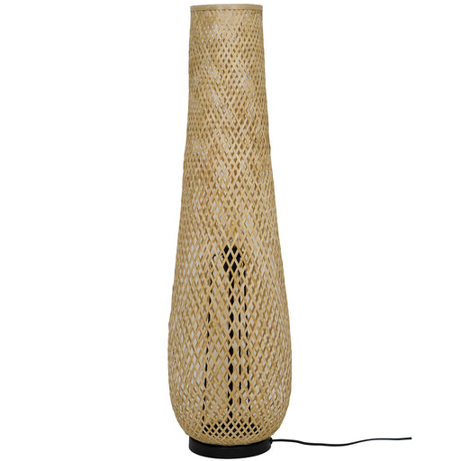 GoodHome Floor Light Kasungu Bamboo Basket Weave Style Tall 955mm 60W - Image 1