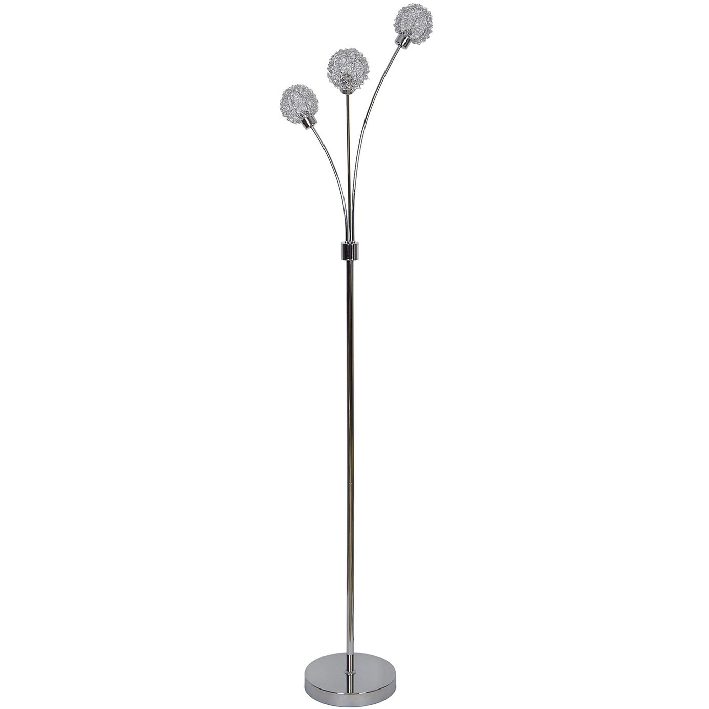 GoodHome Floor Lamp 3 Light Phaidros CL286B-3F Chrome Effect 40W 240V - Image 3