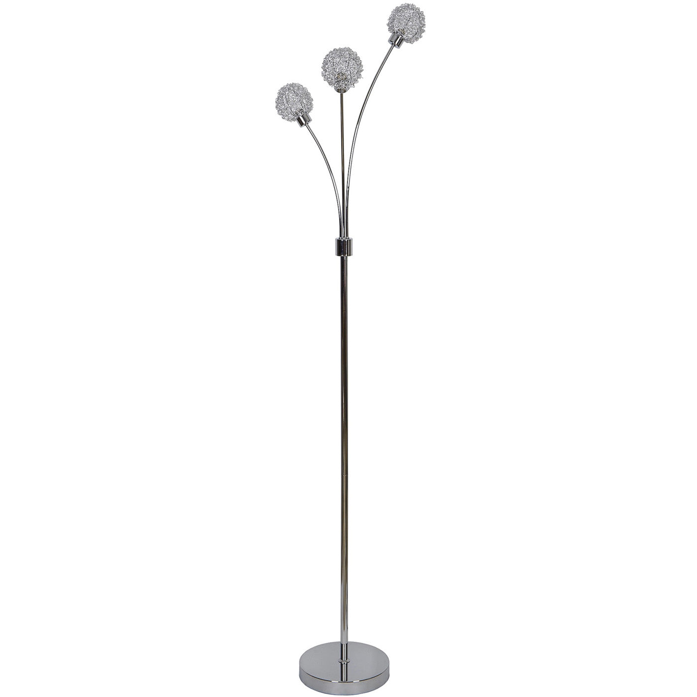 GoodHome Floor Lamp 3 Light Phaidros CL286B-3F Chrome Effect 40W 240V - Image 3