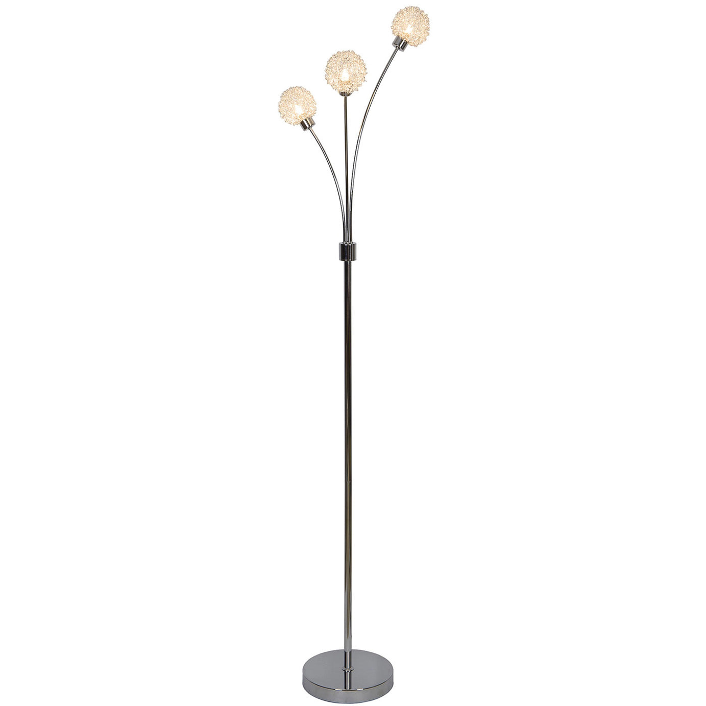GoodHome Floor Lamp 3 Light Phaidros CL286B-3F Chrome Effect 40W 240V - Image 4
