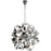 Pendant Ceiling Light 4 Lamp Chrome Effect Modern Adjustable Height (Dia)500 mm - Image 2