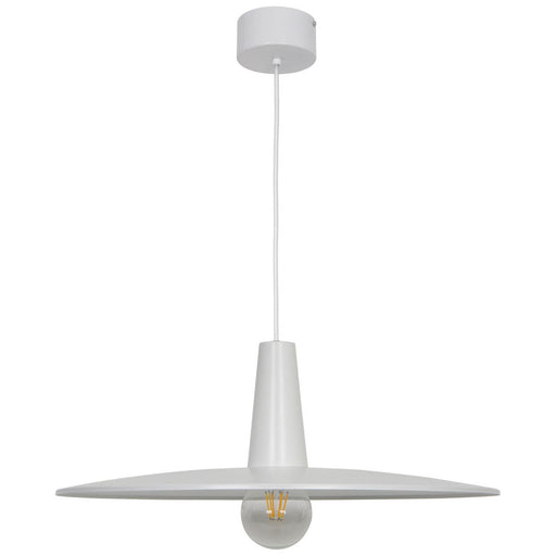 Ceiling Light Pendant White Round Plate Adjustable Hight Modern Kitchen Dinning - Image 1