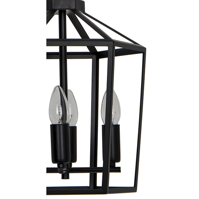 Nantan Ceiling Light Matt Black 4 Lamp Pendant Dia 300mm Living Room Lighting - Image 5