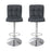 Lagan Dark Grey Adjustable Swivel Bar Stool Gas Lift Breakfast Bar Set of 2 - Image 2