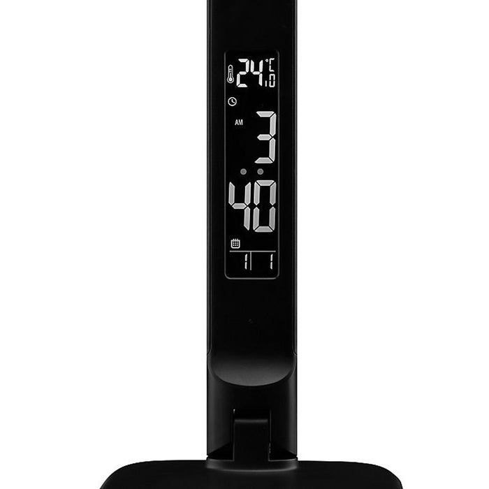 LED Light Desk Table Black Dimmable Foldable Modern Integrated Clock Calendar - Image 10