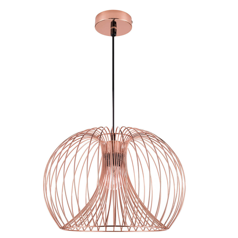 Pendant Ceiling Light Copper Effect Geometric Shape Modern Style (Dia)380mm - Image 1