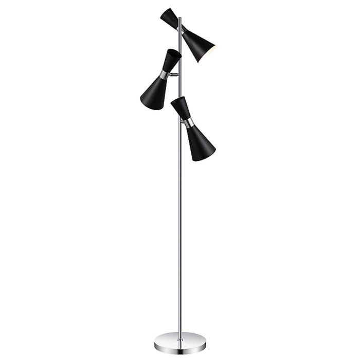 Floor Lamp 3 Light Matt Black Metal Modern Living Room Adjustable Head IP20 10W - Image 3