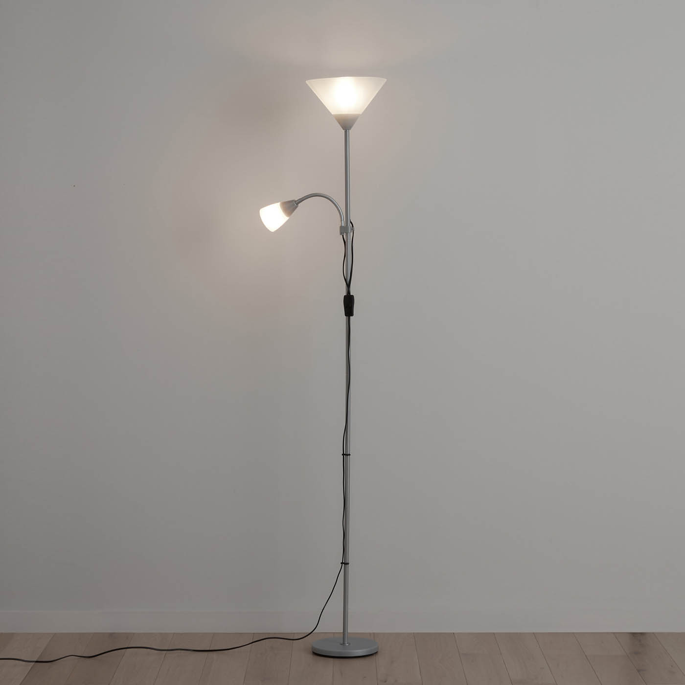 Matt Grey Mother & child floor light - Image 1