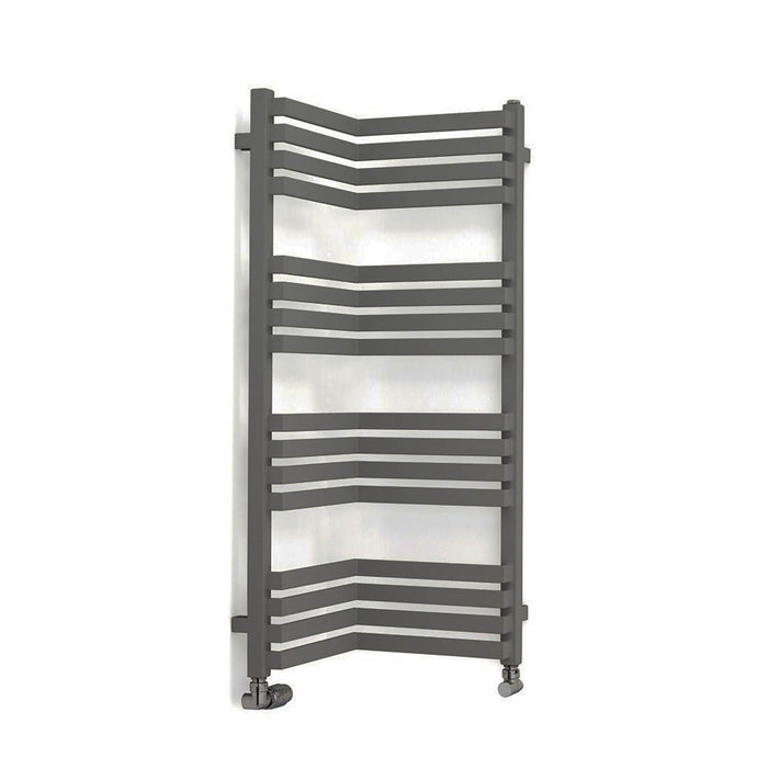 Terma Towel Rail Radiator Bathroom Warmer Ladder Incorner Grey (H)100.5x(W)35cm - Image 1