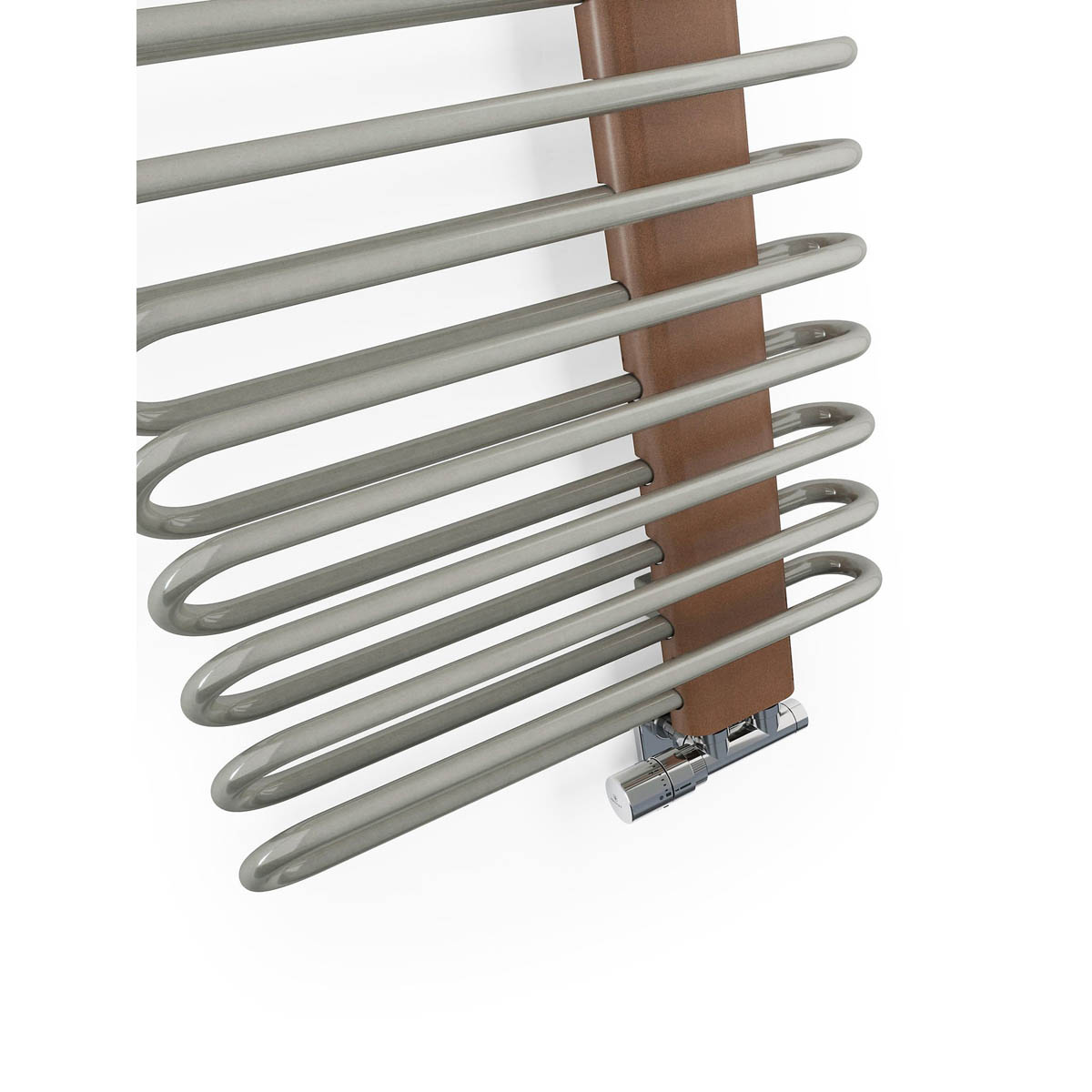 Terma Towel Warmer Radiator Vertical Nickel Gloss Copper (W)500mm x (H)1200mm - Image 8