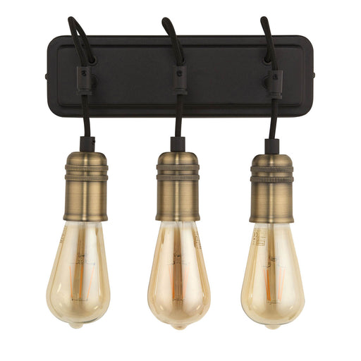 Hixley Black & brass Wired Wall light - Image 1