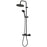 Shower Mixer Kit Thermostatic Black 3 Spray Pattern Twin Head Round Bathroom - Image 1