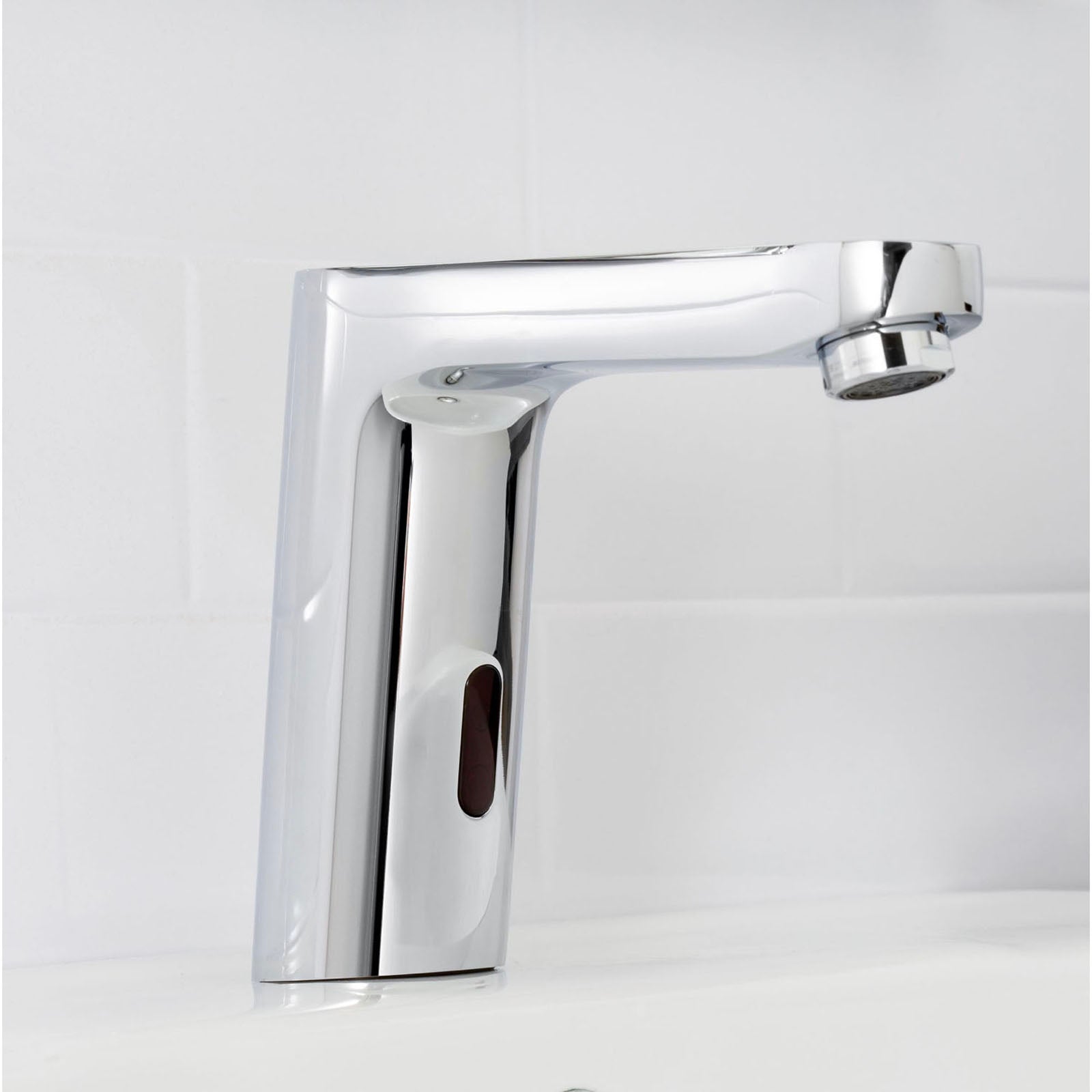 Basin Mixer Tap Sensor Bathroom Deck Mount Hands Touch Free Modern Chrome Brass - Image 2
