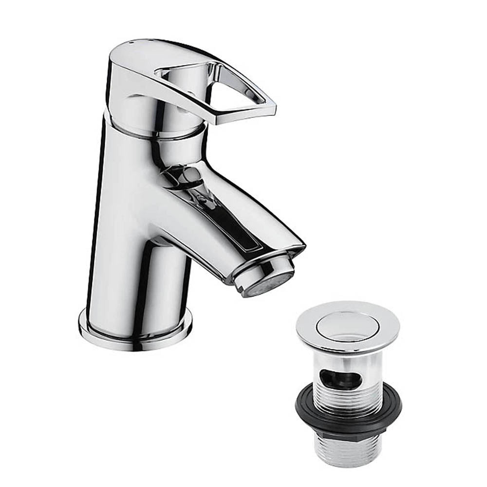 Bristan Bathroom Basin Tap Mixer Chrome Single Lever Clicker Waste Modern - Image 1