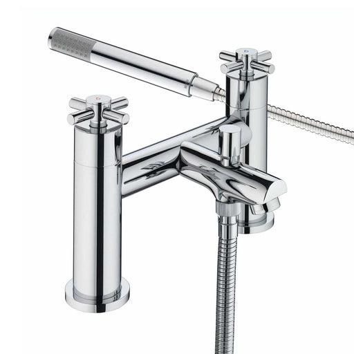 Bristan Shower Mixer Tap Brass Polished Chrome Effect Deck Mounted Contemporary - Image 1