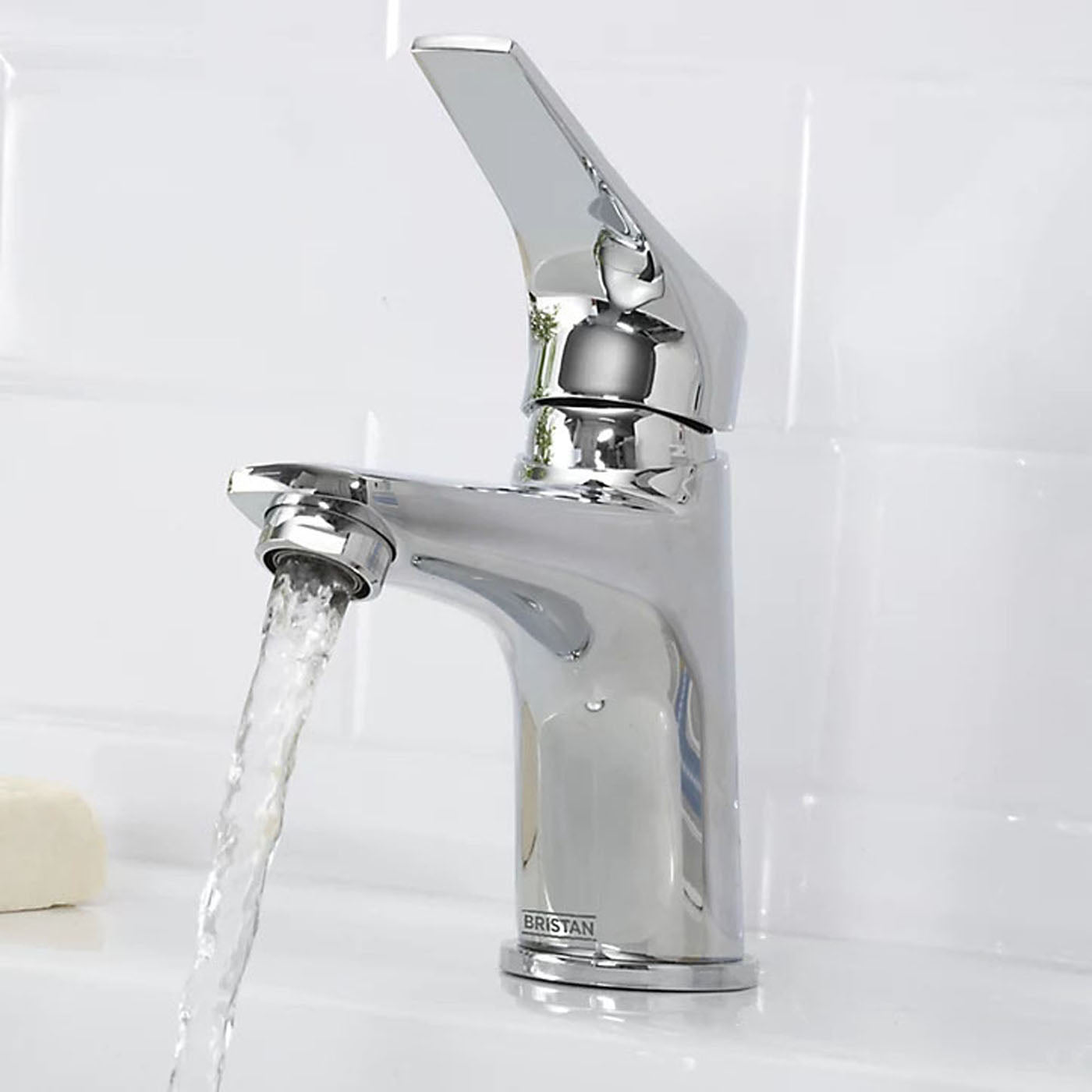 Bristan Basin Tap Mixer Chrome Single Lever Clicker Waste Ceramic Cartridge - Image 5