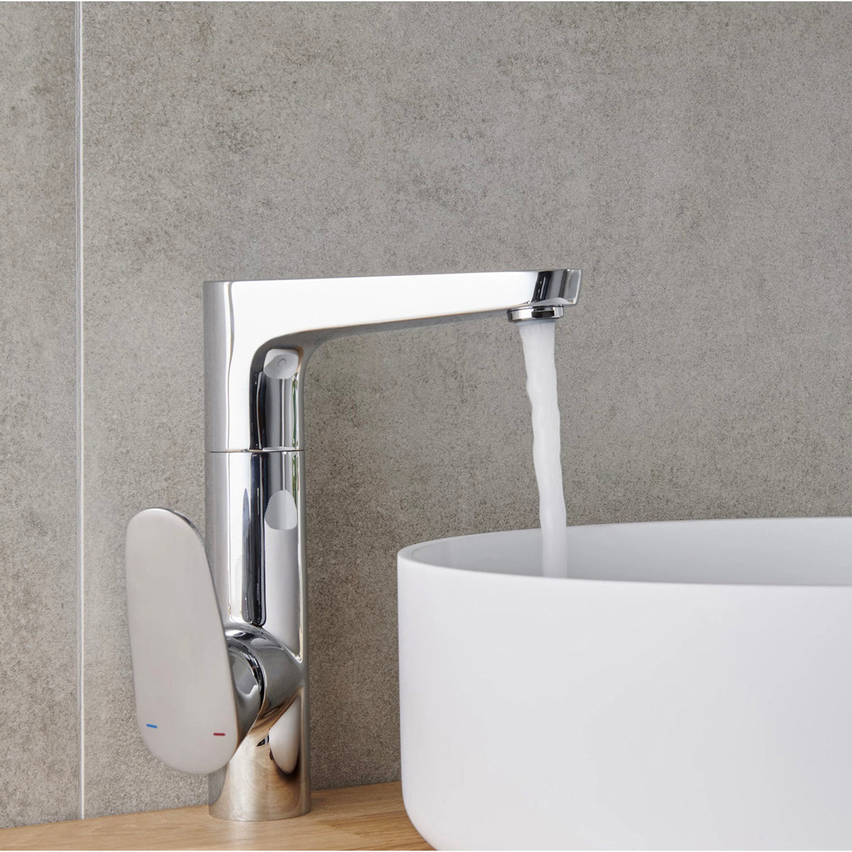 Bathroom Basin Tap Mono Mixer Chrome Tall Single Lever Ceramic Cartridge Modern - Image 3