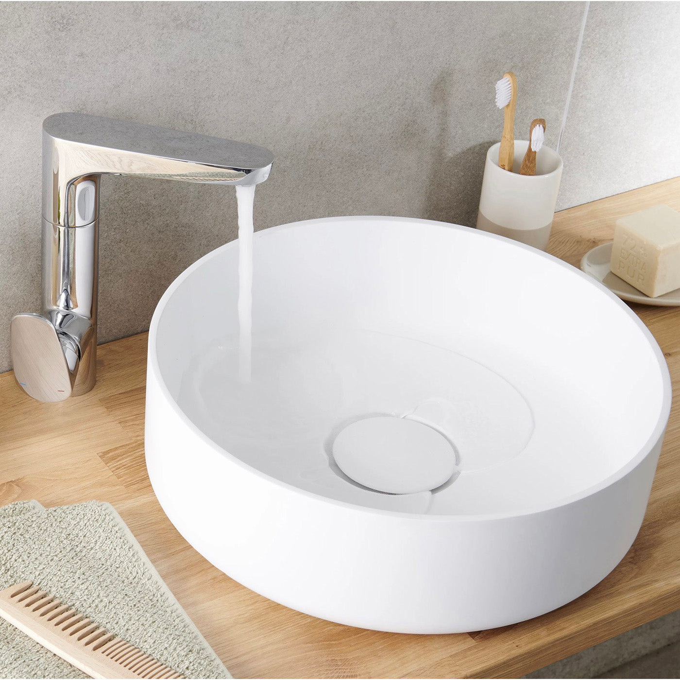 Basin Tap Mono Mixer Chrome Tall Single Lever Ceramic Cartridge Modern Bathroom - Image 4