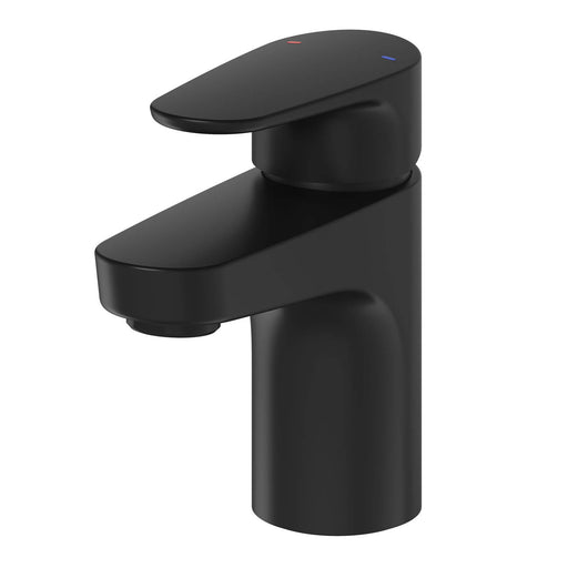 Bathroom Basin Tap Mono Mixer Small Matt Black Single Lever Waste Modern Faucet - Image 1