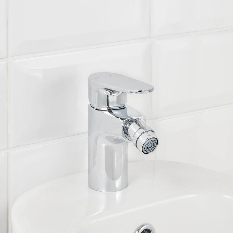 GoodHome Cavally Standard Chrome effect Round Bidet Mono mixer Tap - Image 2
