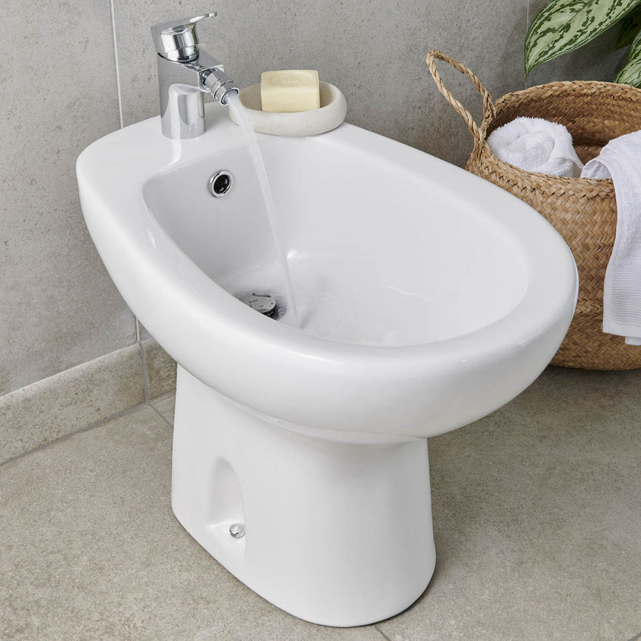 GoodHome Cavally Standard Chrome effect Round Bidet Mono mixer Tap - Image 4