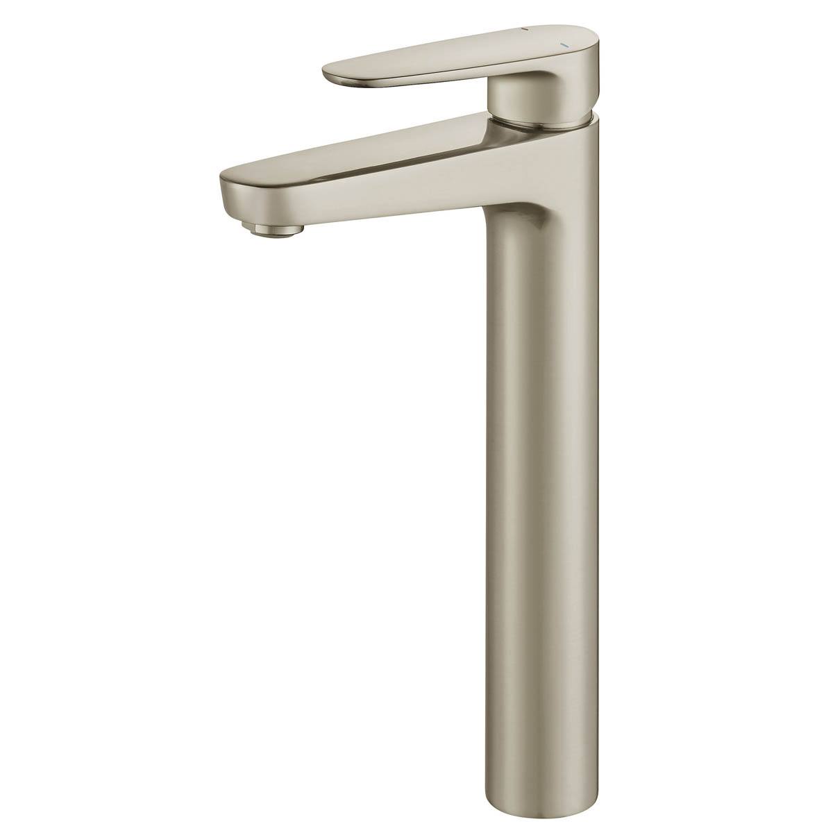 Bathroom Basin Tap Mono Mixer Tall Brushed Nickel Effect Single Lever Modern - Image 1