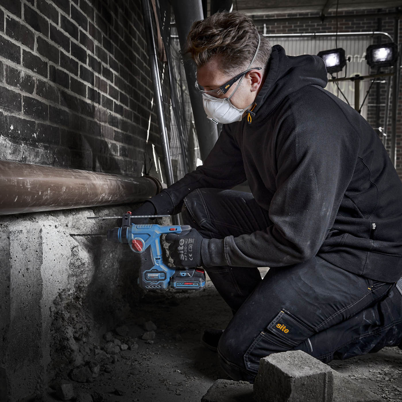 Erbauer Drill SDS+ Cordless ERH12-Li Brushless 12V EXT Compact Body Only - Image 2