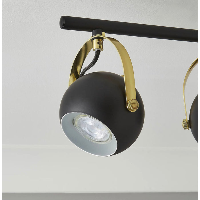 Ceiling Spotlight Bar 4 Way Matt Black Multi Arm Globe Modern Adjustable Retro - Image 3