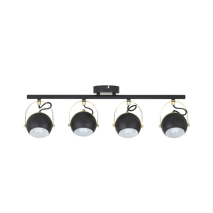 Ceiling Spotlight Bar 4 Way Matt Black Multi Arm Globe Modern Adjustable Retro - Image 5