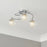Ceiling Light 3 Lamp Transparent Glass Chrome Bedroom Living Room 28W 240V - Image 3