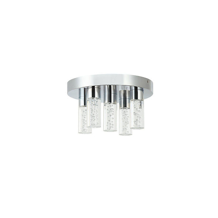 Myvat Ceiling Light 40W Bathroom Chrome Effect LED 5 Lamp 1200Lm IP44 With Bulb - Image 1