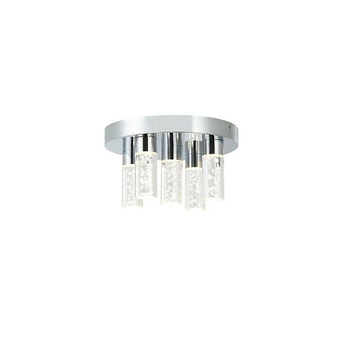 Myvat Ceiling Light 40W Bathroom Chrome Effect LED 5 Lamp 1200Lm IP44 With Bulb - Image 3