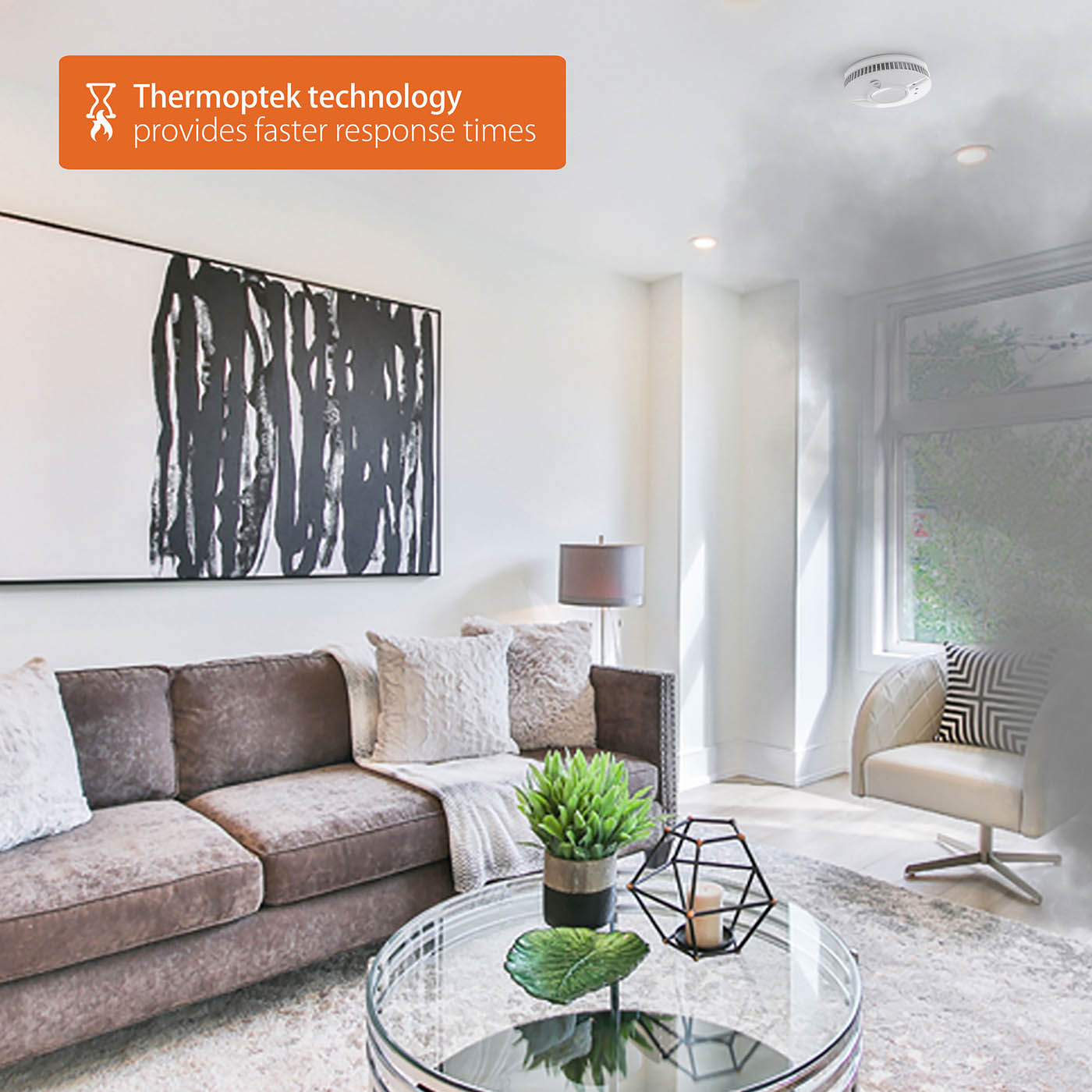 FireAngel Smoke Alarm Smart Battery-Powered Interlinked Anti Tamper White - Image 2