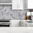 Kitchen Splashback Grey MDF Geometric Ornament Smooth (H)600 (W)2440 (T)10mm - Image 2