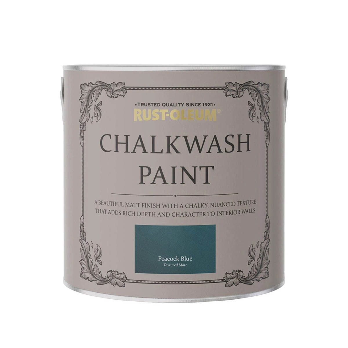 Rust Oleum Wall Paint Chalkwash Peacock Blue 2.5L Indoor Water Based No Odour - Image 1