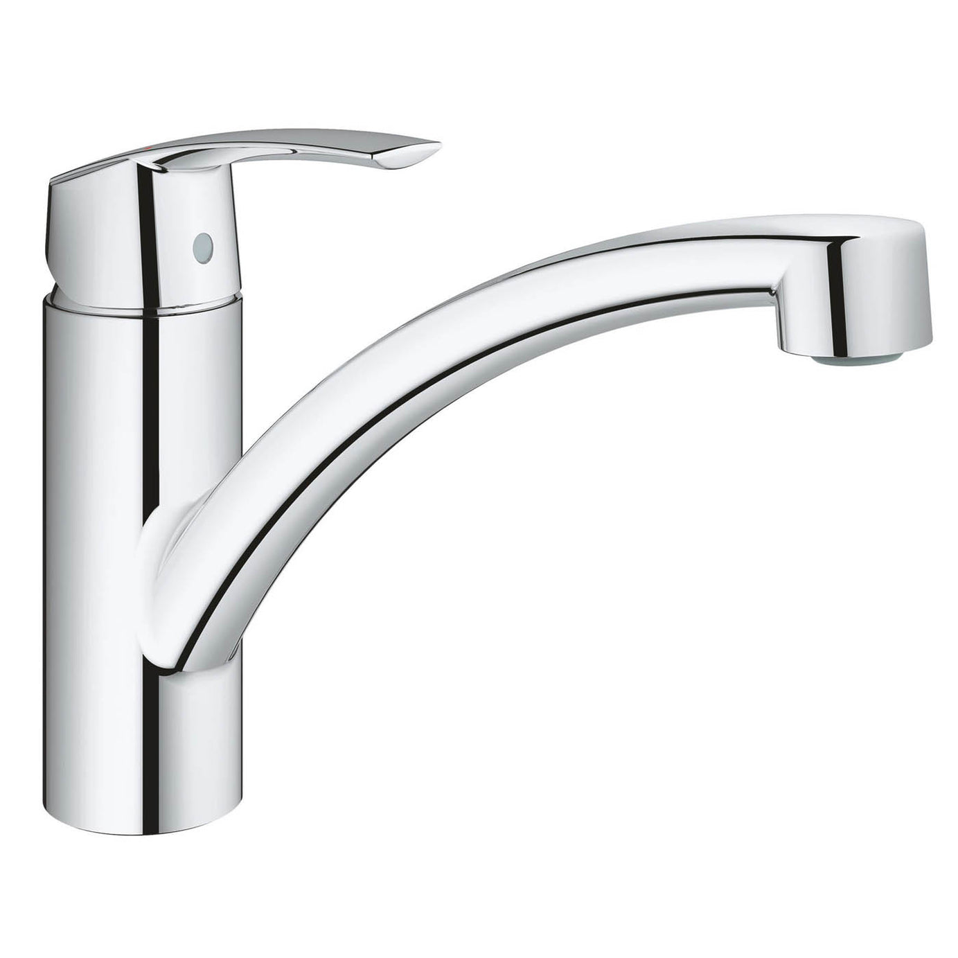 Kitchen Tap Monobloc Mixer Gloss Chrome Single Lever Swivel Spout Faucet - Image 1