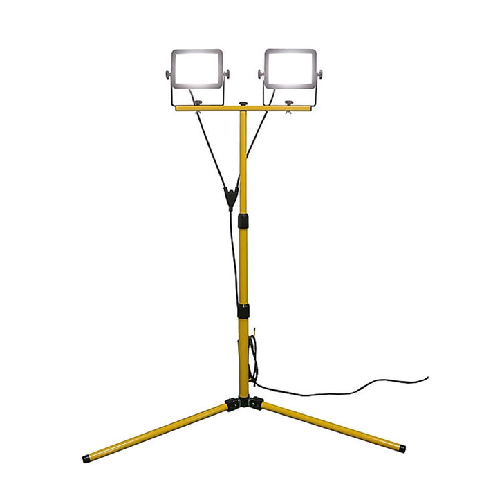 LED Work Light Dual Twin Corded Tripod Stand Portable Floodlight 2000lm 40W - Image 3