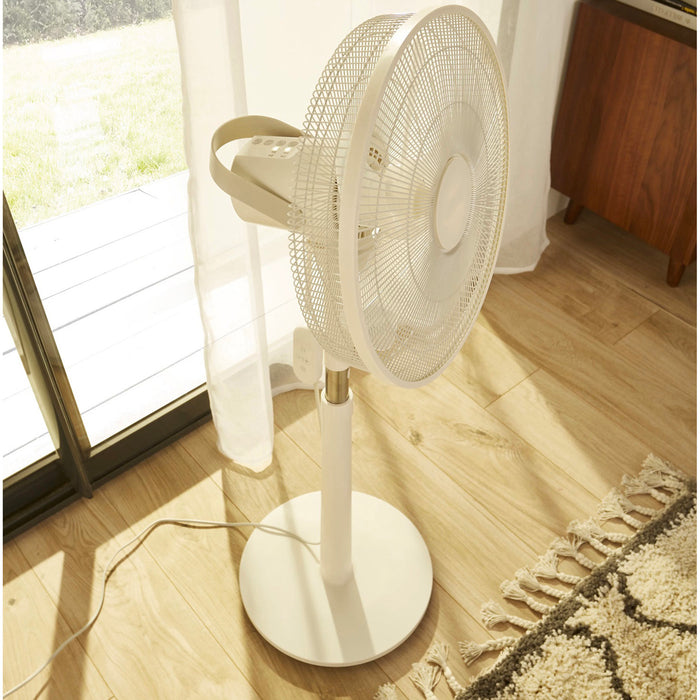 GoodHome Pedestal Fan White 45W 3-Speed Freestanding Timer Remote Control - Image 6