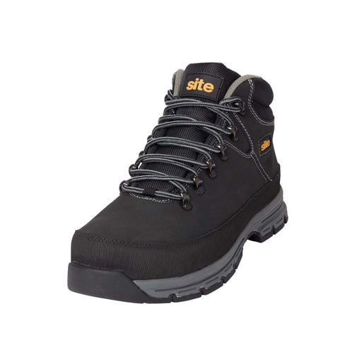 Site Safety Boots Unisex Regular Fit Black Grey Steel Toe Cap Work Shoes Size 10 - Image 1