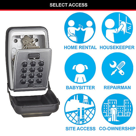 Master Lock Combination Key Safe 12 Digit Push Button Wall Mounted Keys Holder - Image 3