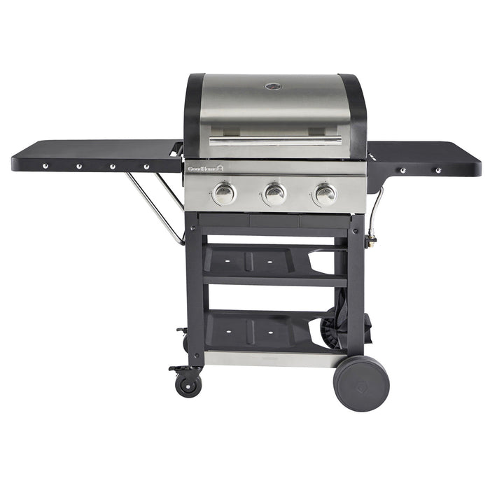 GoodHome Gas Barbecue 3 Burner Owsley 3 Black Portable Party Outdoors Garden BBQ - Image 3