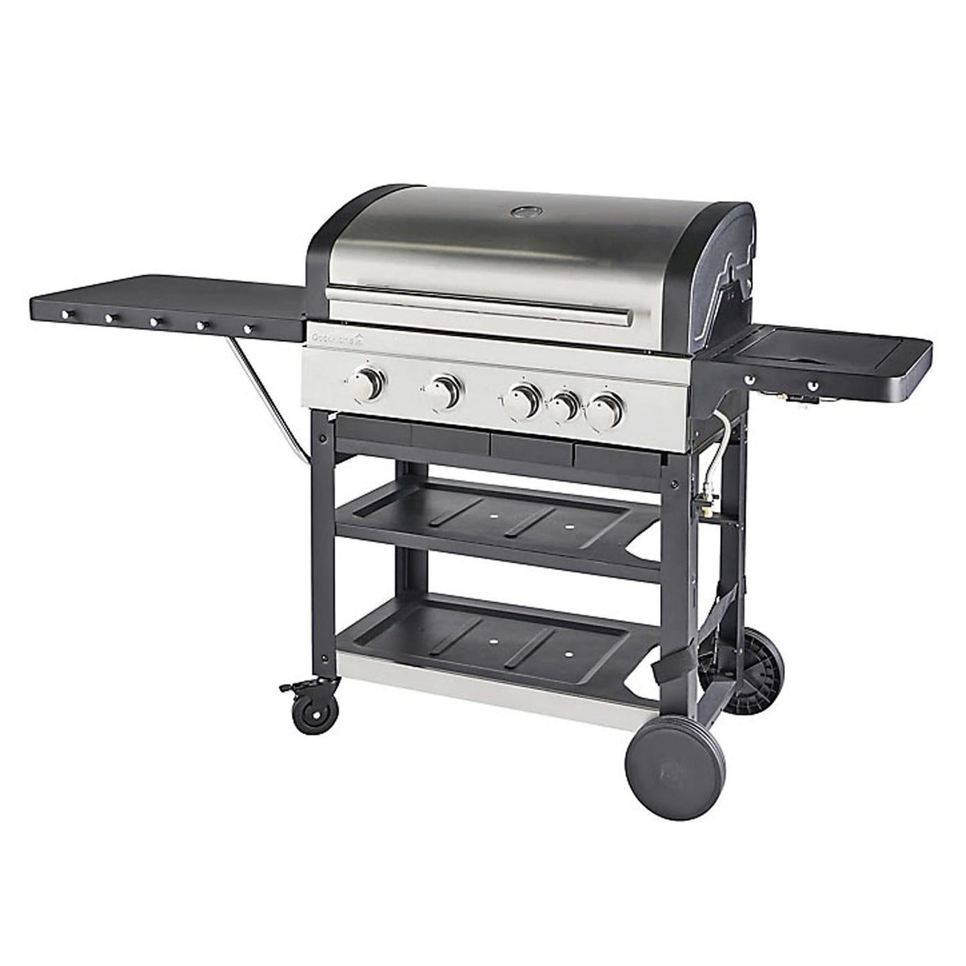 GoodHome Gas Barbecue 4 Burner Grill BBQ Owsley 4.1 Black Steel Shelf Outdoor - Image 1