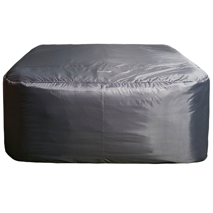 Hot Tub Cover Grey Thermal Square Lid Cap Protect Outdoor 185 x 185 cm - Image 1