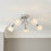 Bathroom LED Ceiling Light 5 Lamp Glass Transparent Steel Chrome Effect - Image 1