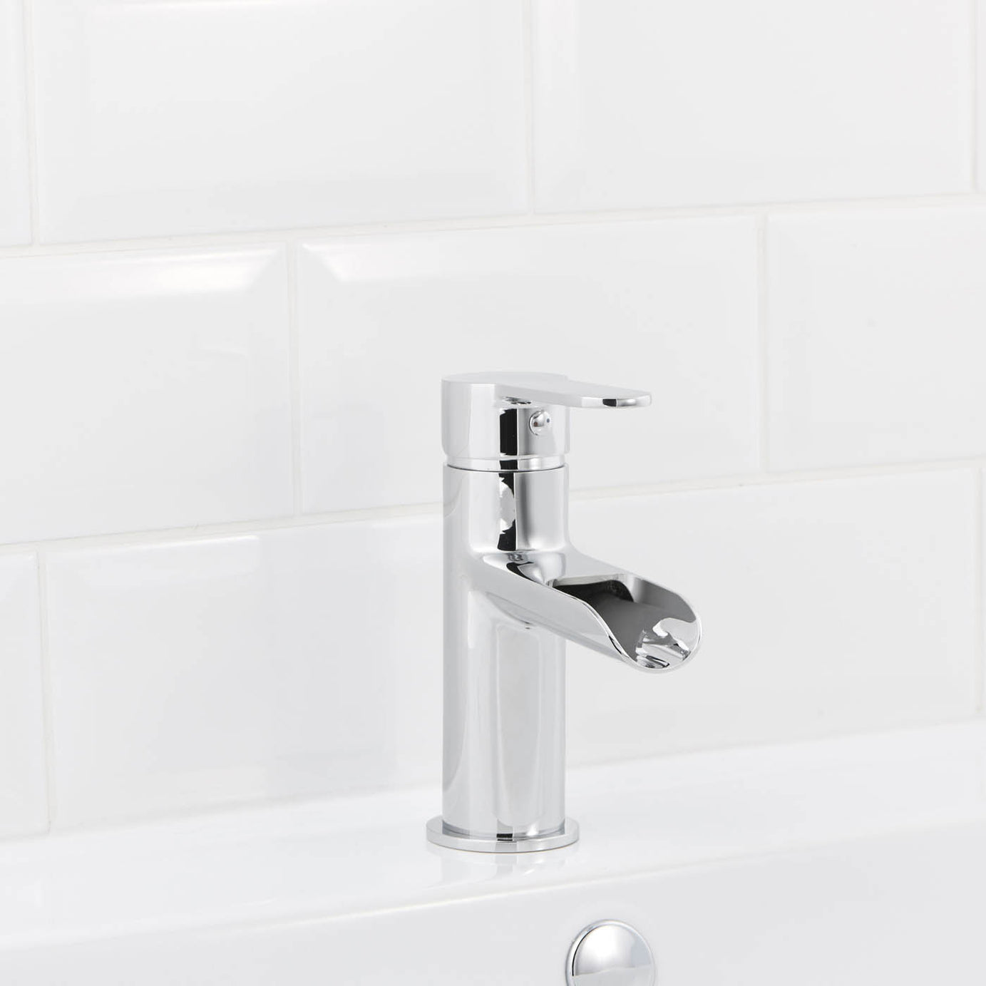 Basin Tap Mono Mixer Chrome Full Turn Brass Bathroom Sink Lever Faucet - Image 2